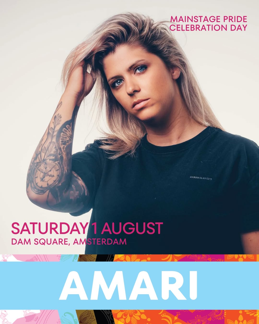 Amari, Saturday 1 August, Dam Square Amsterdam